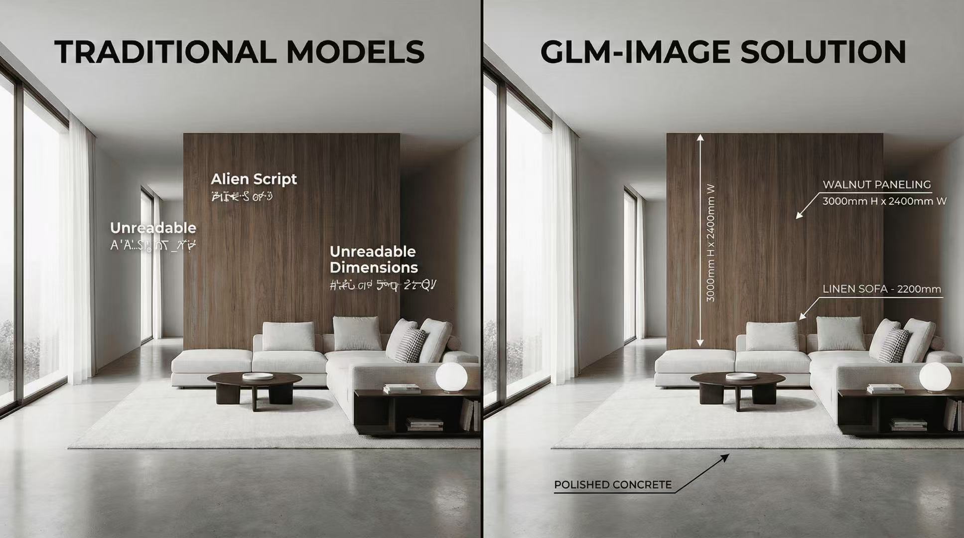 GLM-Image for Interior Design: Visualizing Spaces with Text