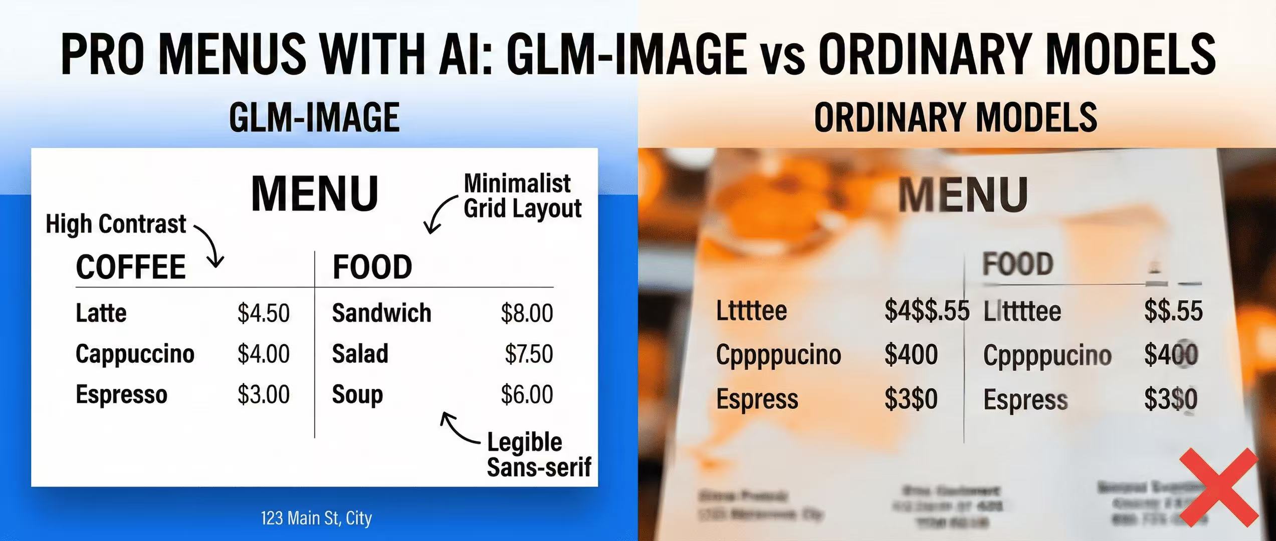 Prompting for Professional Menus: GLM-Image vs Ordinary Models